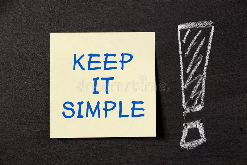 Maintenez-le simple! photo libre de droits