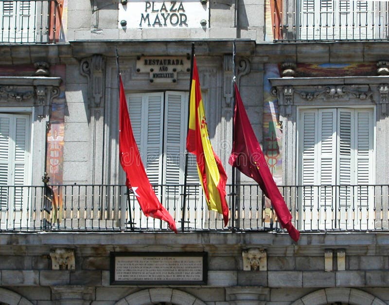 Maire de plaza, une place centrale à Madrid, Espagne photo libre de droits Maire de plaza, une place centrale à Madrid, Espagne photo libre de droits