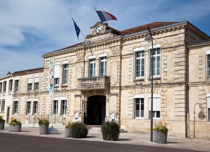 Ratusz Le Bouscat, Bordeaux fotografia royalty free