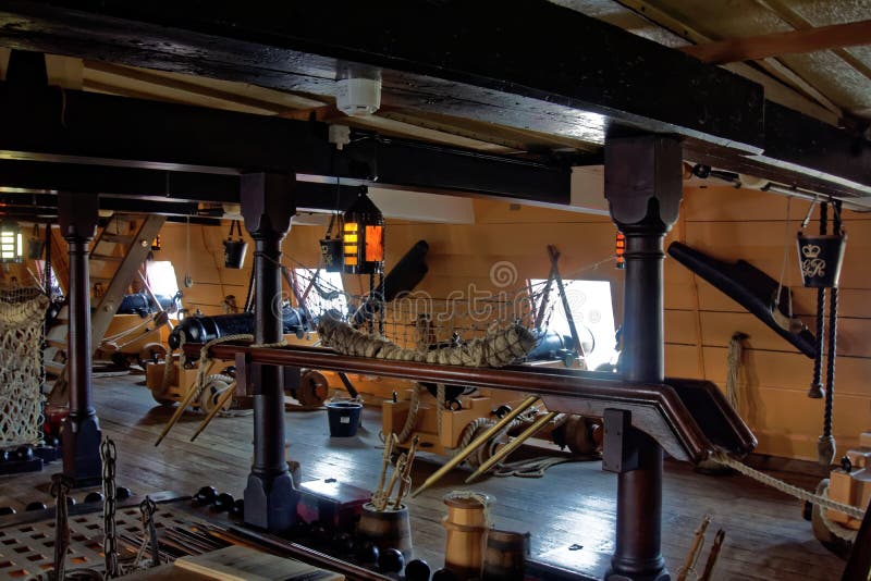 Convés Inferior de um Navio à Vela imagens de stock
