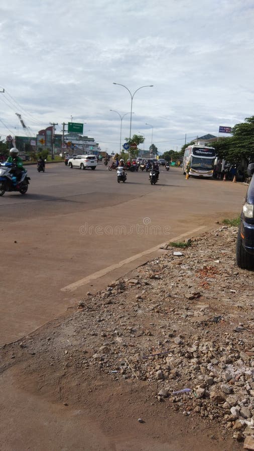 Um dos cantos da cidade de Depok imagens de stock