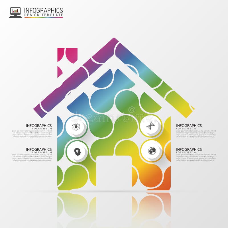 Maison colorée abstraite Conception infographic moderne Illustration de vecteur illustration de vecteur Maison colorée abstraite Conception infographic moderne Illustration de vecteur illustration de vecteur