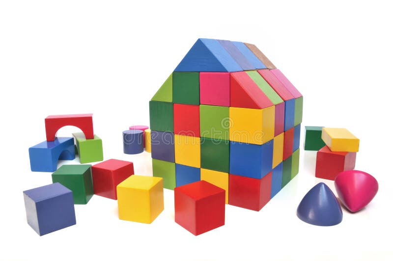 Maison de bloc multicolore de jouet