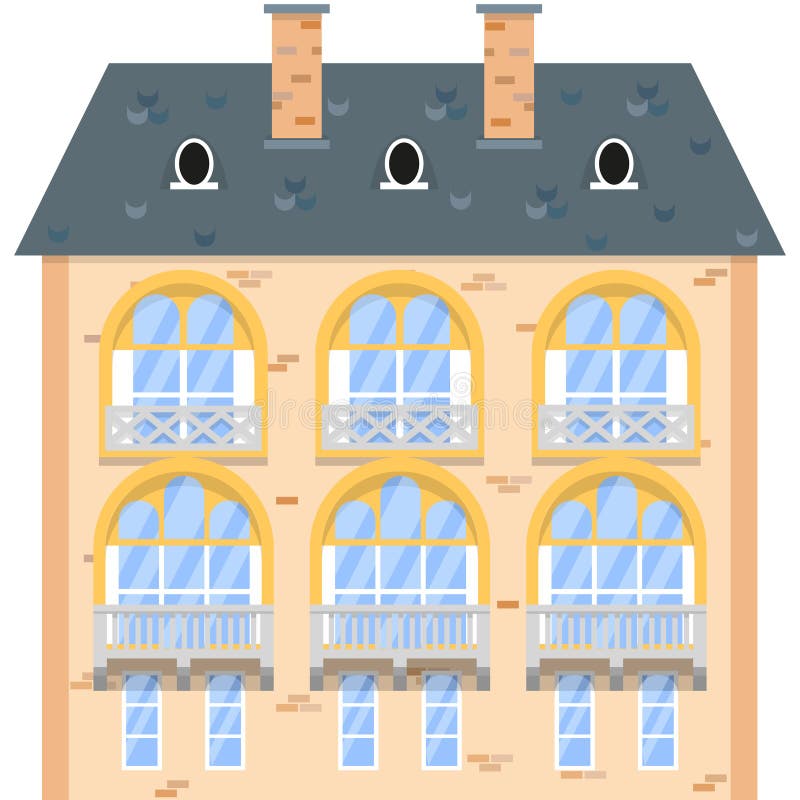 Maison de brique d'isolement sur le fond blanc illustration de vecteur Maison de brique d'isolement sur le fond blanc illustration de vecteur