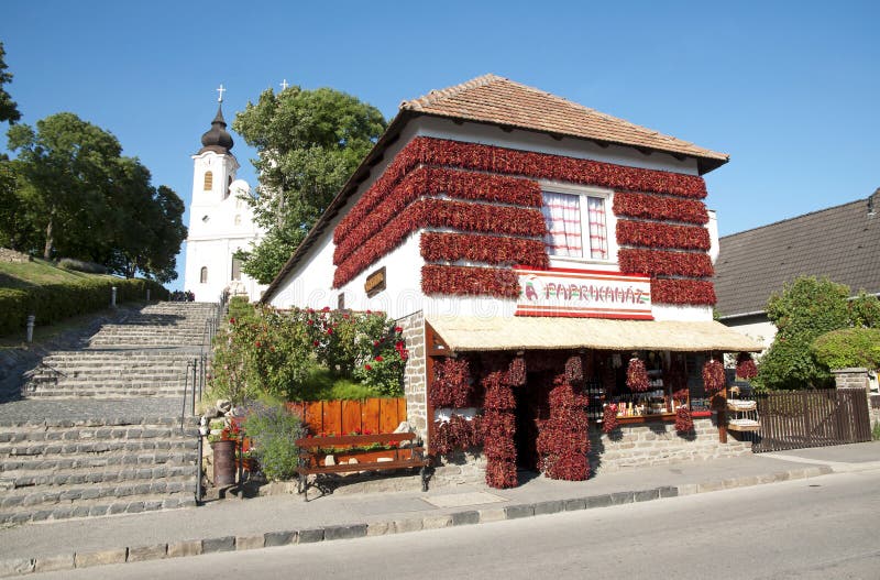 Maison de paprika dans Tihany, Hongrie