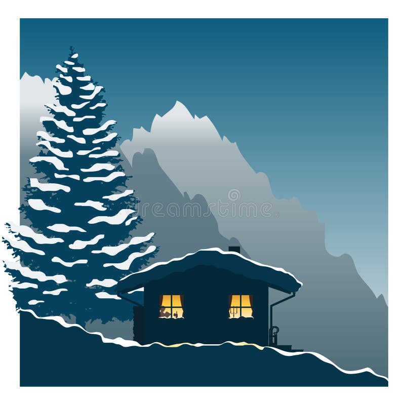 Maison de ski illustration libre de droits Maison de ski illustration libre de droits