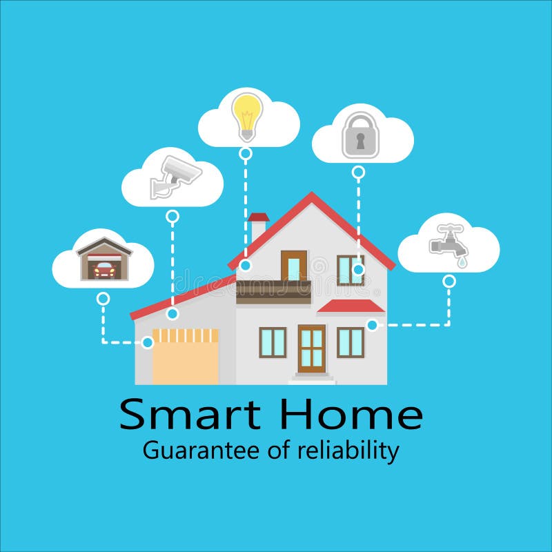 Maison de Smart de vecteur Illustration/desgin/concept plats de style de conception Maison futée infographic illustration de vecteur Maison de Smart de vecteur Illustration/desgin/concept plats de style de conception Maison futée infographic illustration de vecteur