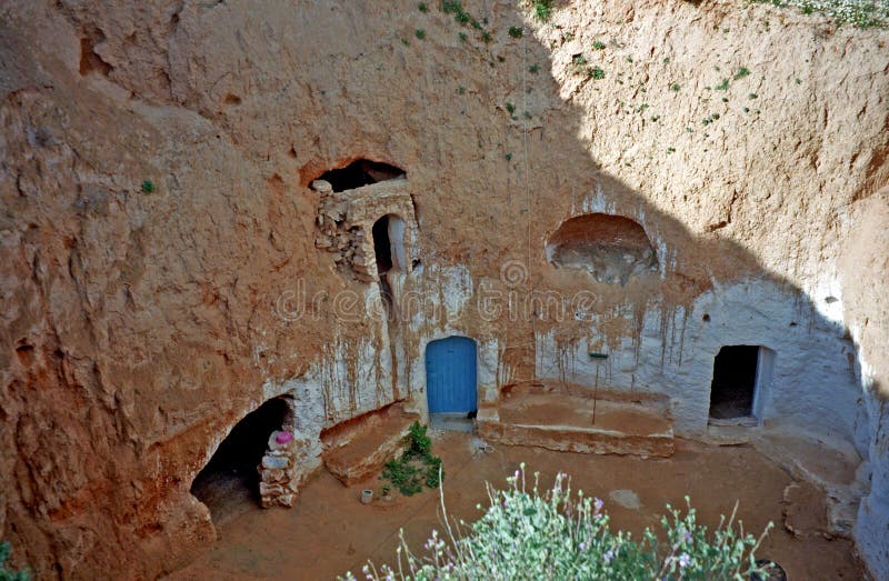 Maison De Troglodyte, Matmata, Tunisie Photo stock Image du
