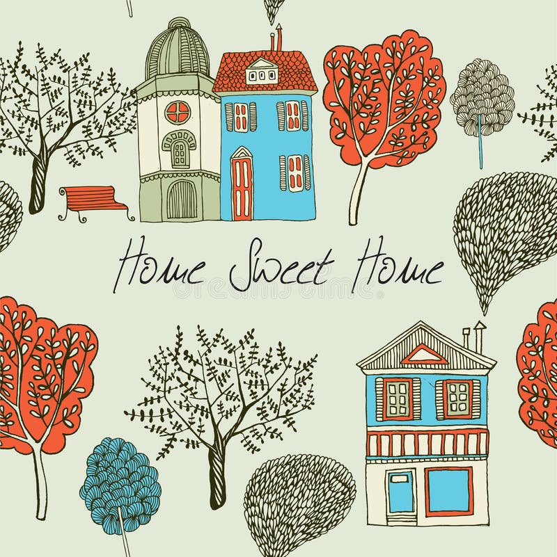 Maison douce à la maison. illustration libre de droits Maison douce à la maison. illustration libre de droits