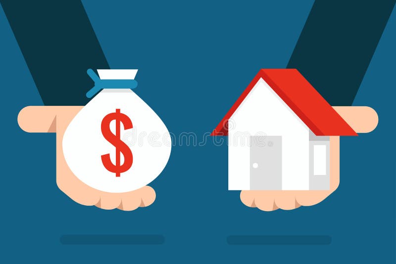 Maison et argent illustration stock Maison et argent illustration stock