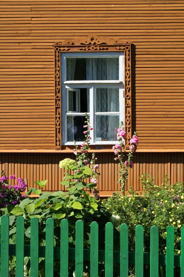 Russian style house and garden in Estonia. Russian style house and garden in Estonia.