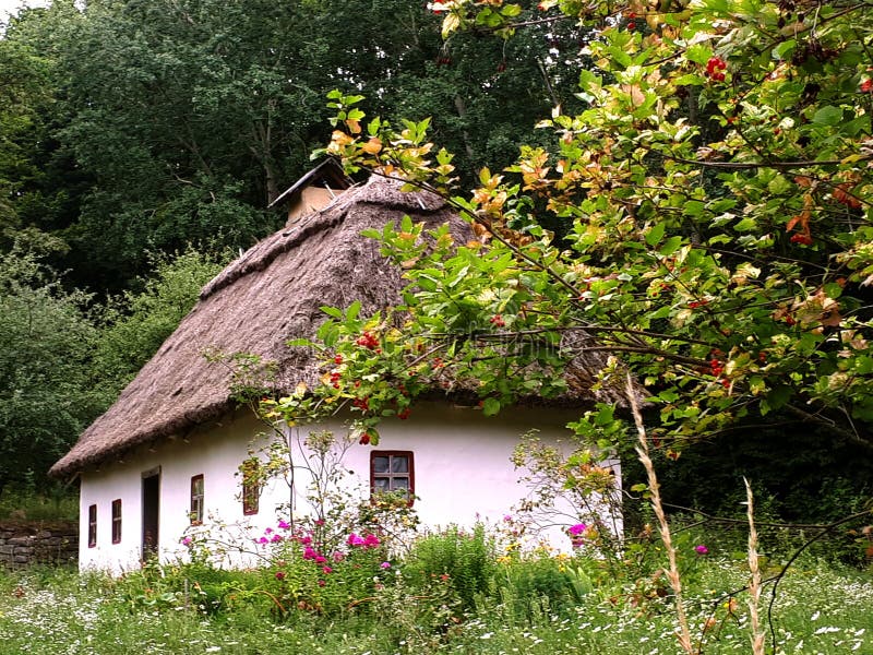 Maison ukrainienne en été photo libre de droits Maison ukrainienne en été photo libre de droits