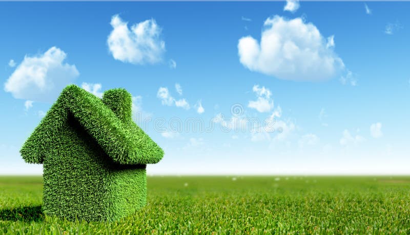Maison verte illustration libre de droits Maison verte illustration libre de droits