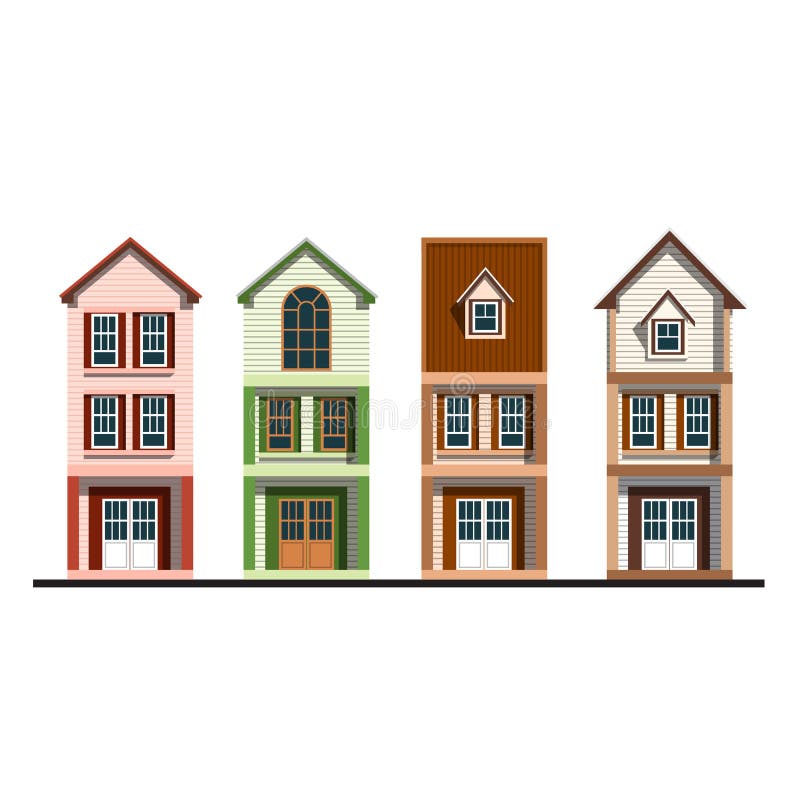  maisons illustration libre de droits