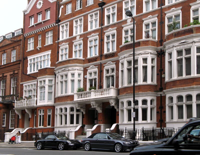 Élégantes maisons de ville londoniennes photo libre de droits