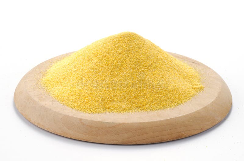 Maize flour in the bag stock photo. Image of lots, wooden 21571186