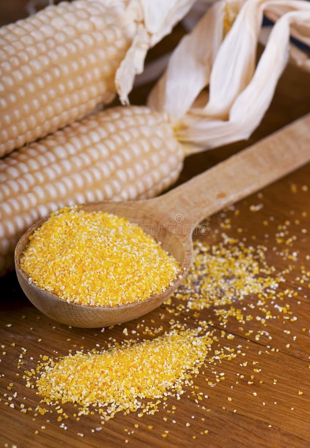 Maize flour over bowl stock photo. Image of ingredient 15938970