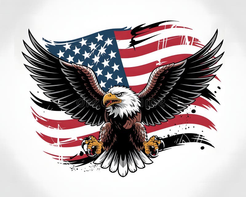 Proud American Bald Eagle On Bear 4th Of July With Flag T-Shirt Proud American Bald Eagle On Bear 4th Of July With Flag T-Shirt