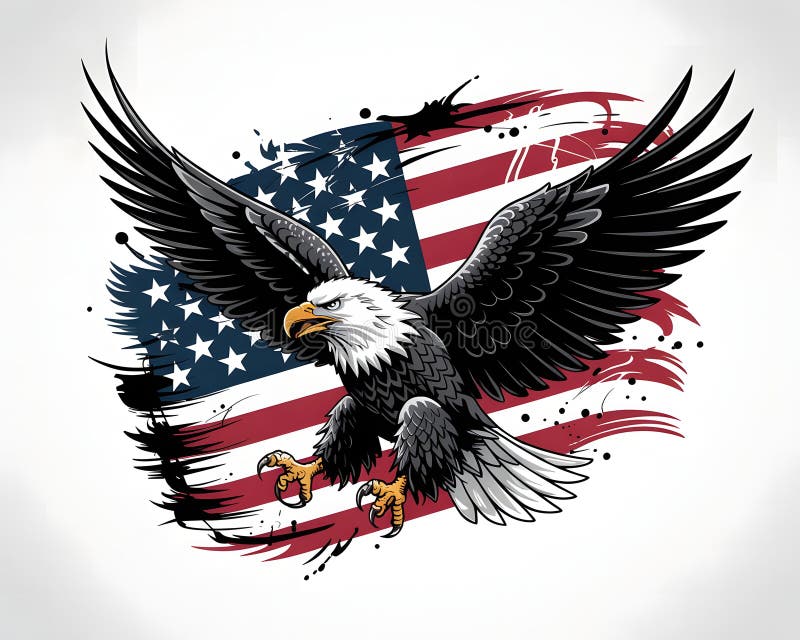Proud American Bald Eagle On Bear 4th Of July With Flag T-Shirt Proud American Bald Eagle On Bear 4th Of July With Flag T-Shirt