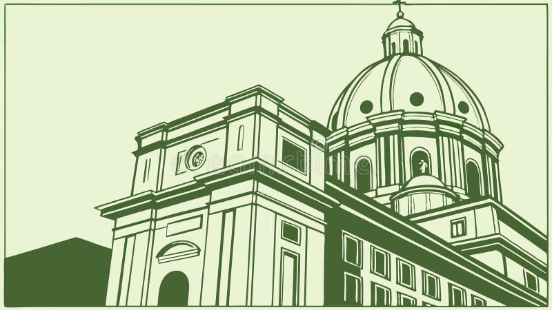 Majestic domed historik building beauty klasyczny projekt wektora punktowego Generative AI ilustracja wektor