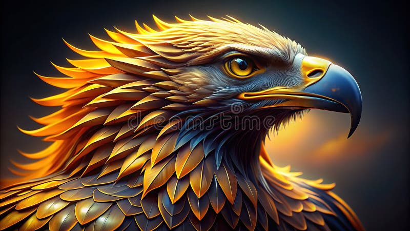 Majestätischer Steinadler im Flug: Ein fotorealistisches digitales Gemälde eines aufsteigenden Raubvogels mit scharfen Details lizenzfreie abbildung