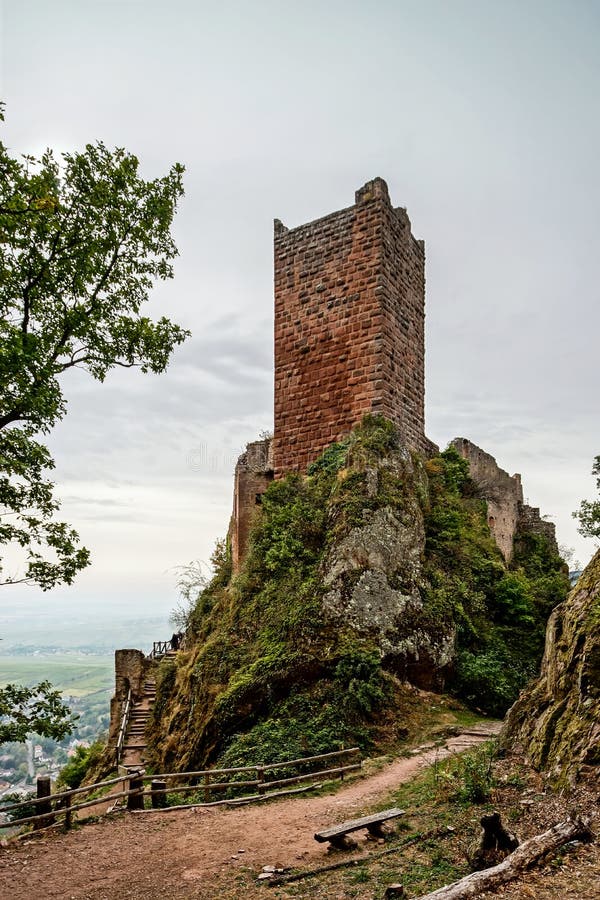 Majestic medieval castle Saint-Ulrich on the top of the hill