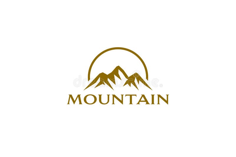 Majestic Mountain Logo Peaks et aventure en plein air illustration libre de droits