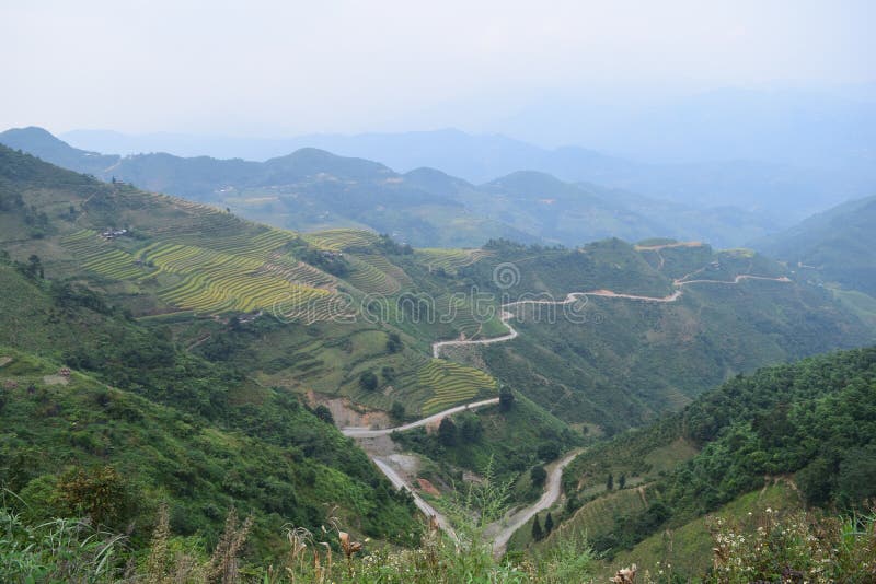 Majestic of pass at HaGiang VietNam 2016 royalty free stock images Majestic of pass at HaGiang VietNam 2016 royalty free stock images