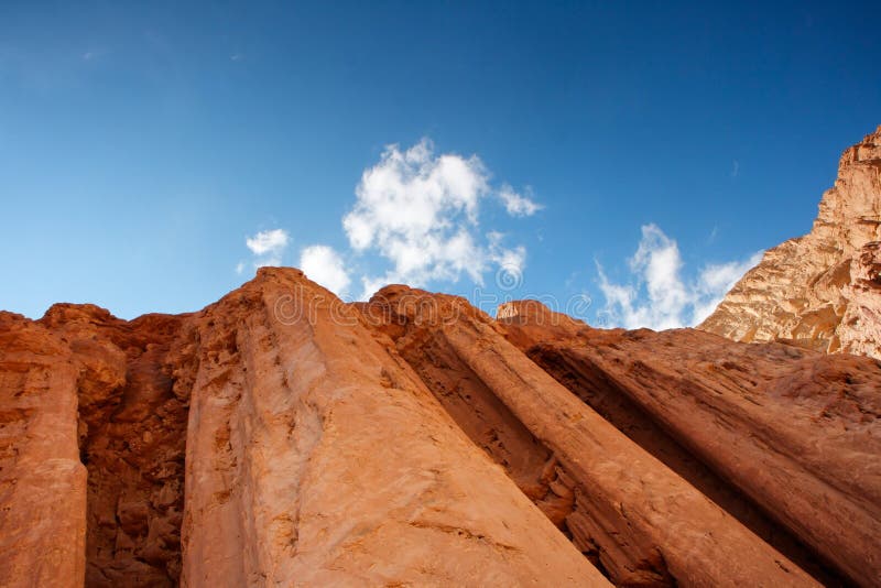 Majestic Pillars Rocks in the Desert Stock Image Image of east, color