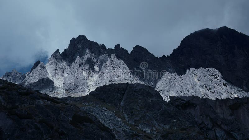 Majestic rocky mountains of the High Tatras