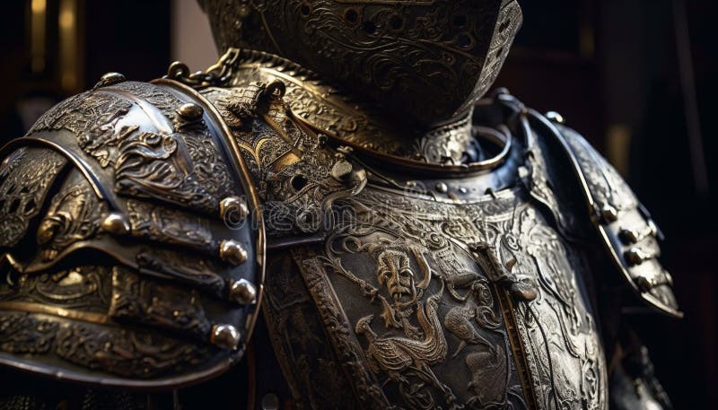 Majestic Suit of Armor Symbolizes Medieval Chivalry Generated by AI ...