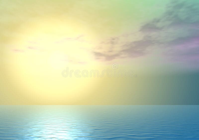 Majestic sunset żółty ilustracja wektor