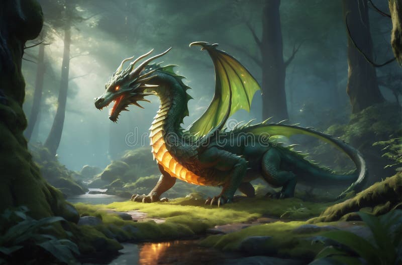 Majestueux dragon de minuit rugissant sous la pleine lune illustration de vecteur
