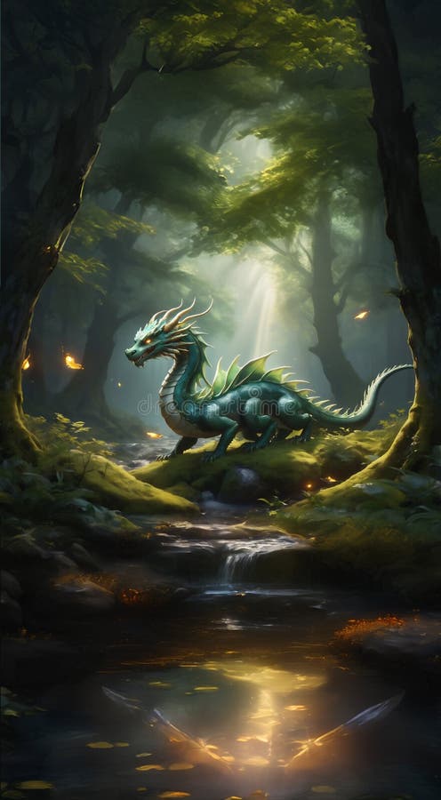 Majestueux dragon de minuit rugissant sous la pleine lune illustration libre de droits