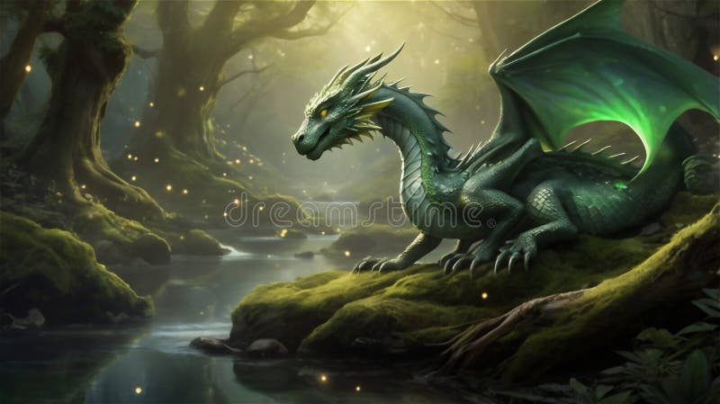 Majestueux dragon de minuit rugissant sous la pleine lune illustration de vecteur