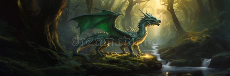 Majestueux dragon de minuit rugissant sous la pleine lune illustration de vecteur