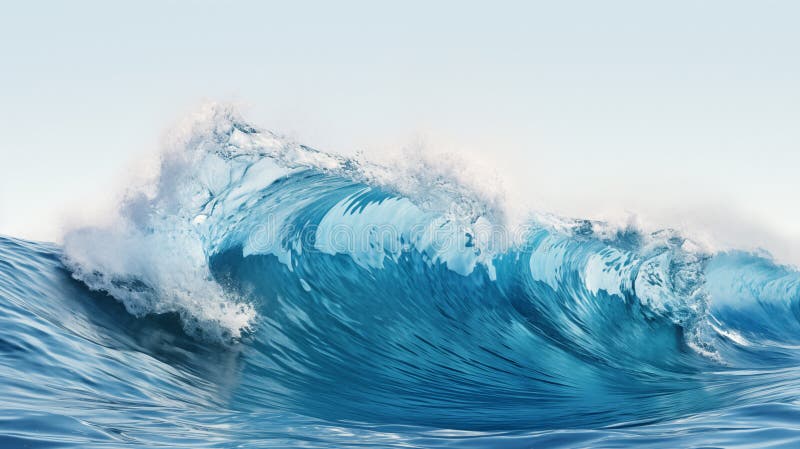 Majestätischer Ozean oder Meereswelle Kreuzung Nähe Blau heller Hintergrund vektor abbildung
