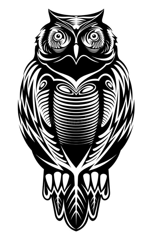 Majestätisk uggla stock illustrationer Majestätisk uggla stock illustrationer