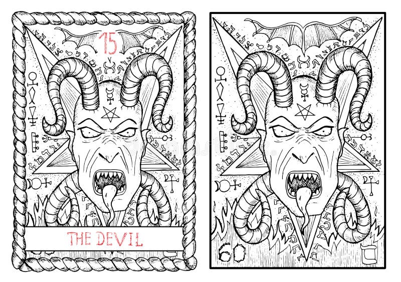 The major arcana tarot card. The devil