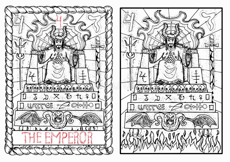 The major arcana tarot card. The emperor