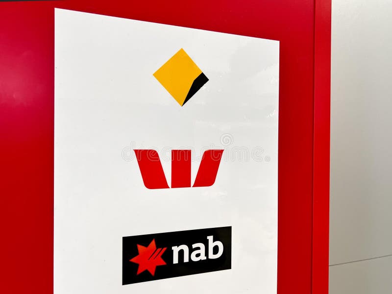 The Major Australian Banks Logos Editorial Stock Image Image of