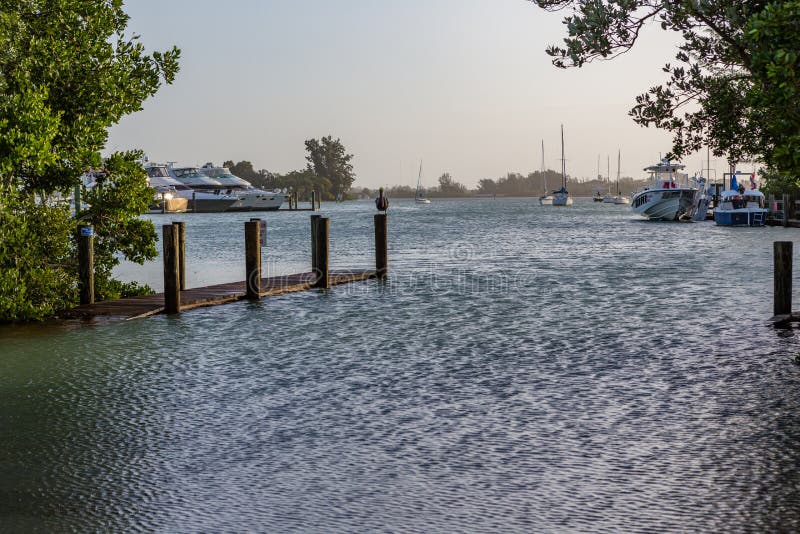 Major Flooding in Venice, Florida after Nearby Tornado Passed by Stock