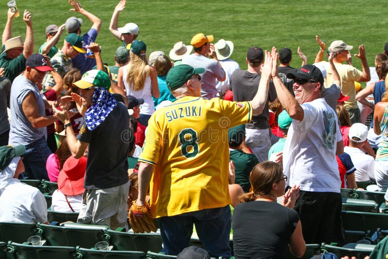 Major League Baseball Fans Hauts Cinq Photo stock éditorial Image