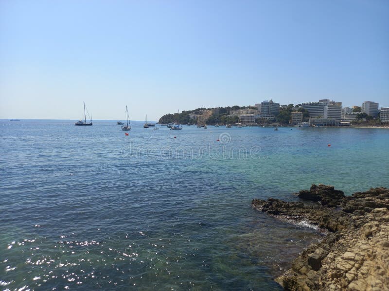 Majorca Palma Nova Beach Scenery Stock Image Image of majorca, palma