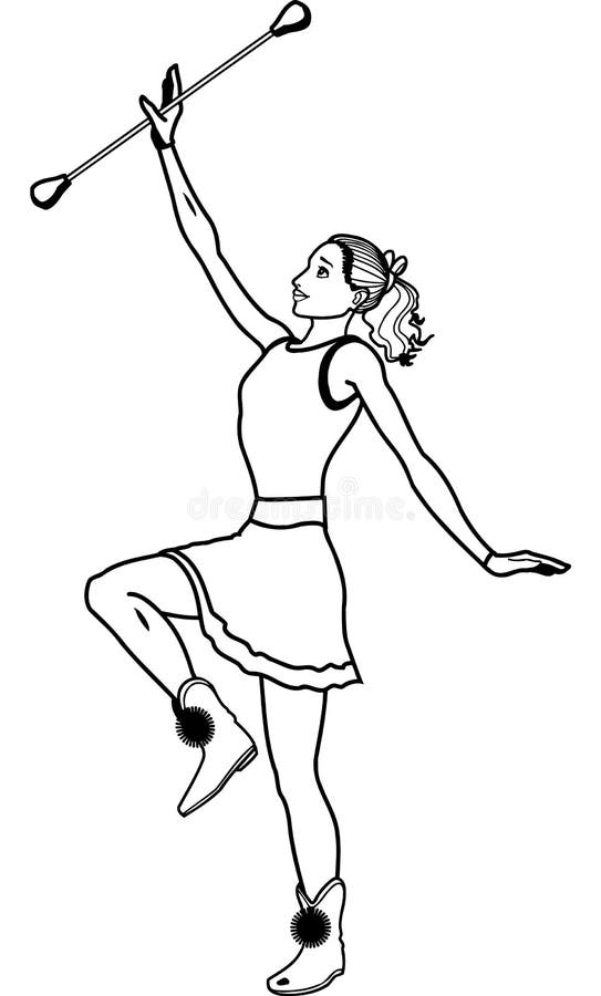 Baton Twirling Coloring Sheets Coloring Pages