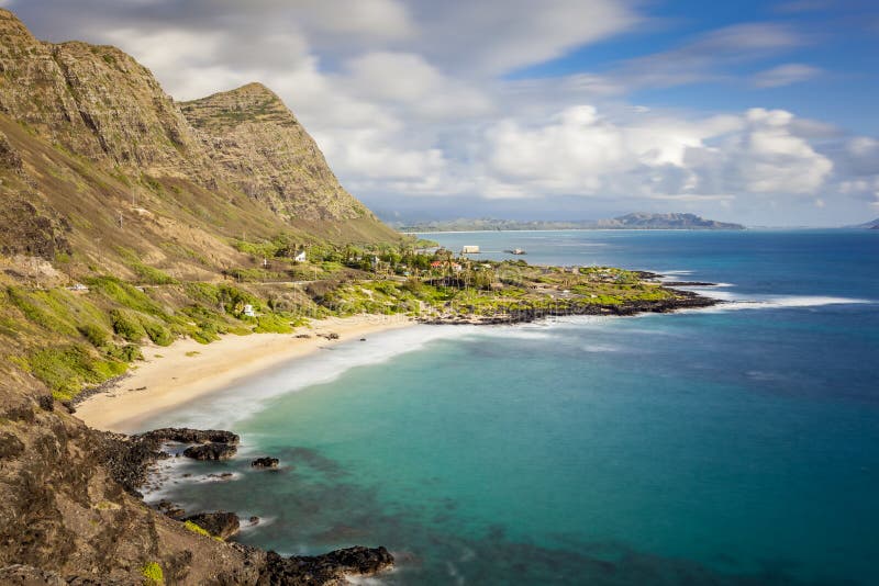 Makapuu plaży parka Sceniczny punkt obserwacyjny zdjęcia stock Makapuu plaży parka Sceniczny punkt obserwacyjny zdjęcia stock