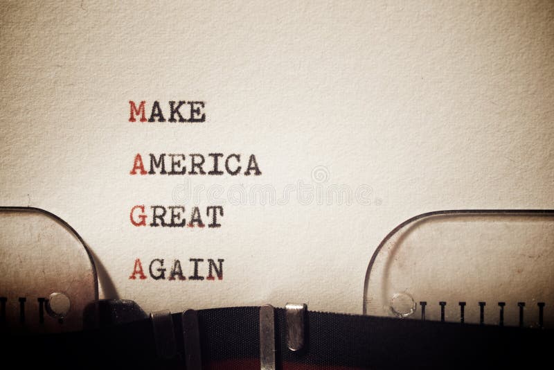 Make America great again phrase royalty free stock photography