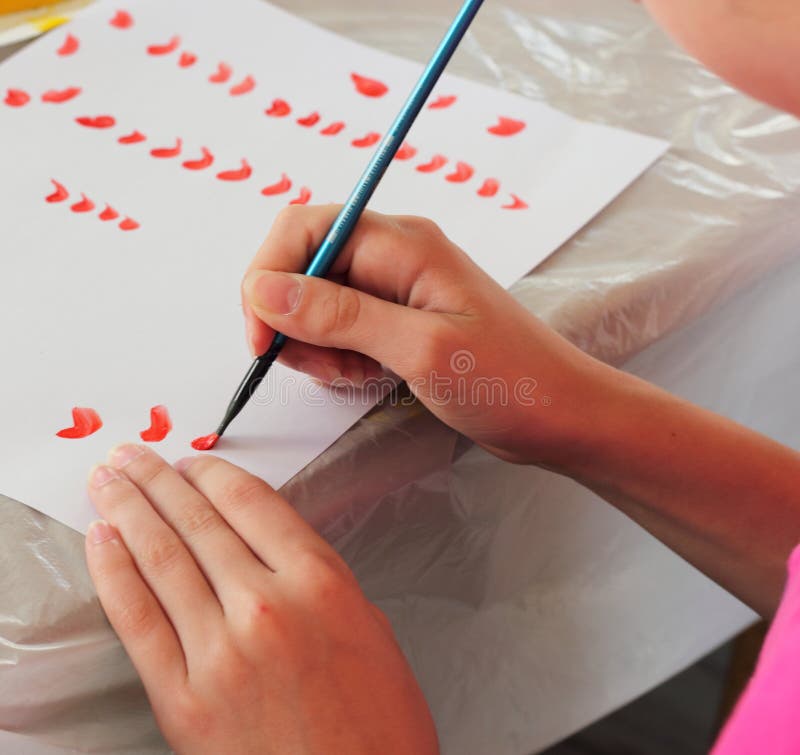 Make brush strokes on paper stock photography Make brush strokes on paper stock photography