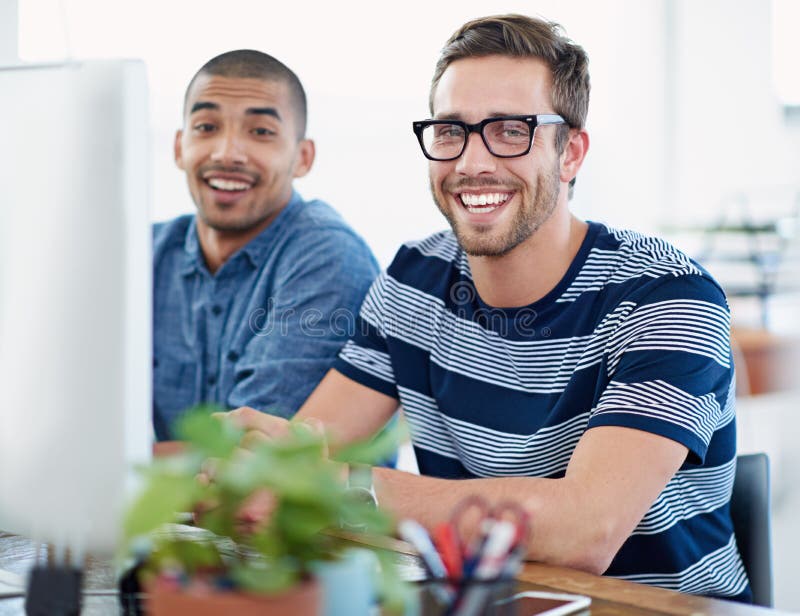 We Make a Great Team. Portrait of Two Male Designers Working Together ...