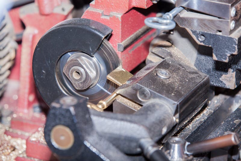 Make a metal key locksmith stock image. Image of locksmith 47673305